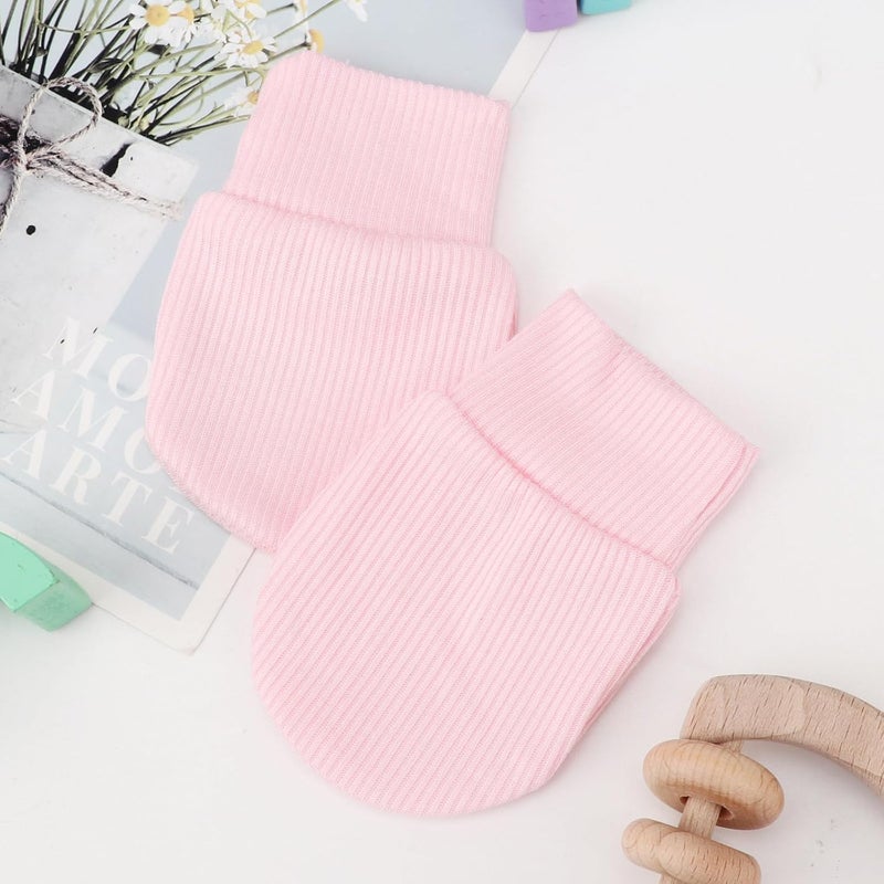 DRESHOW BQUBO 6 Pairs Newborn Baby Boys Girls Mittens 0-6 Months Unisex-Baby Infant Mittens Elastic No Scratch Wrist Gloves - Image 5